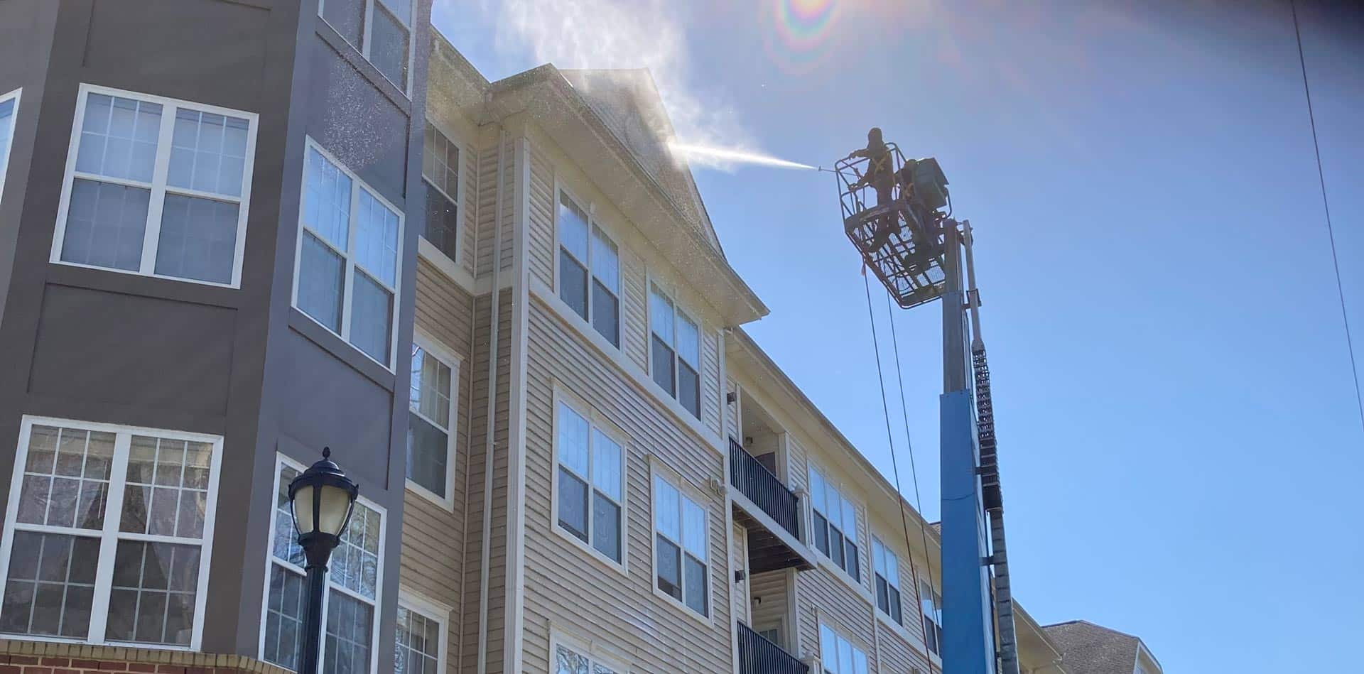 powerwashing condo units bucks county